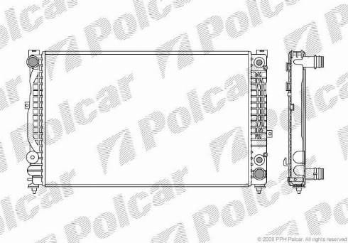 Polcar 1324086X - Radiators, Motora dzesēšanas sistēma autodraugiem.lv