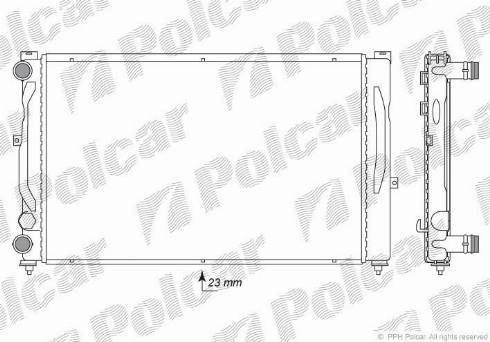 Polcar 13240802 - Radiators, Motora dzesēšanas sistēma autodraugiem.lv