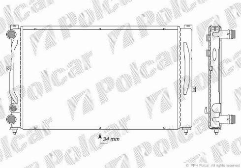 Polcar 132408A2 - Radiators, Motora dzesēšanas sistēma autodraugiem.lv
