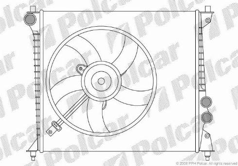 Polcar 132208-2 - Radiators, Motora dzesēšanas sistēma autodraugiem.lv