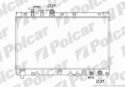 Polcar 8156081K - Radiators, Motora dzesēšanas sistēma autodraugiem.lv