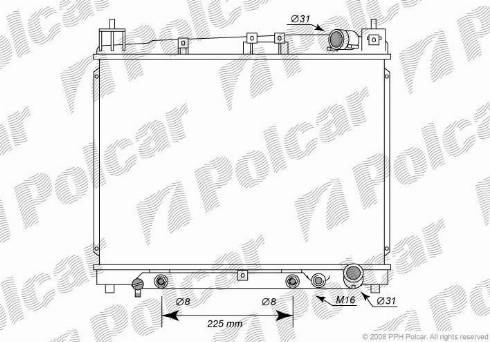 Polcar 8103084K - Radiators, Motora dzesēšanas sistēma autodraugiem.lv