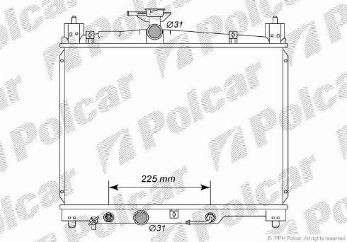 Polcar 8103086K - Radiators, Motora dzesēšanas sistēma autodraugiem.lv