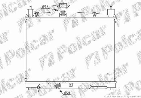 Polcar 8103081X - Radiators, Motora dzesēšanas sistēma autodraugiem.lv