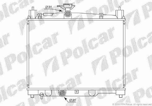 Polcar 810308-1 - Radiators, Motora dzesēšanas sistēma autodraugiem.lv