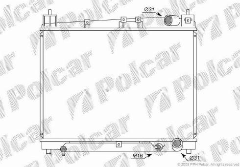 Polcar 8103083K - Radiators, Motora dzesēšanas sistēma autodraugiem.lv