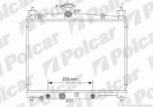 Polcar 810308-2 - Radiators, Motora dzesēšanas sistēma autodraugiem.lv