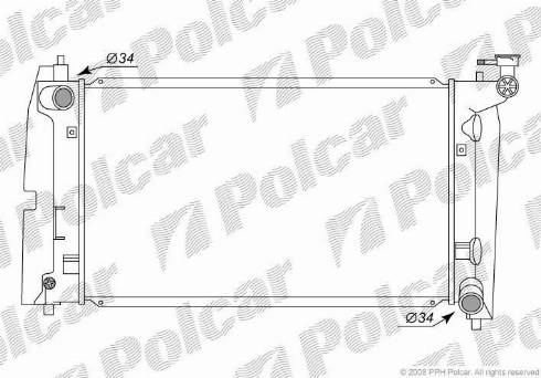 Polcar 8113084K - Radiators, Motora dzesēšanas sistēma autodraugiem.lv