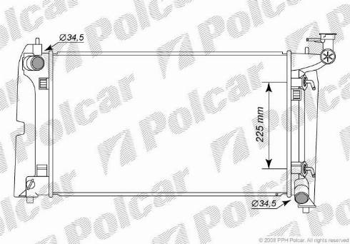 Polcar 8113085K - Radiators, Motora dzesēšanas sistēma autodraugiem.lv