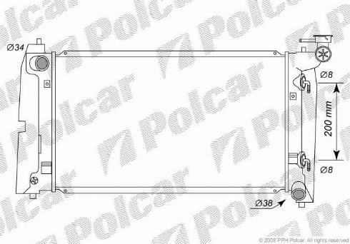 Polcar 8113083K - Radiators, Motora dzesēšanas sistēma autodraugiem.lv