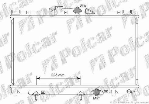 Polcar 8112082K - Radiators, Motora dzesēšanas sistēma autodraugiem.lv