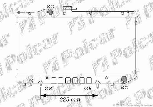 Polcar 8139082K - Radiators, Motora dzesēšanas sistēma autodraugiem.lv