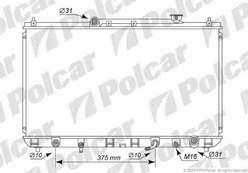 Polcar 8135082K - Radiators, Motora dzesēšanas sistēma autodraugiem.lv