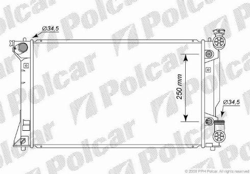 Polcar 8125082K - Radiators, Motora dzesēšanas sistēma autodraugiem.lv