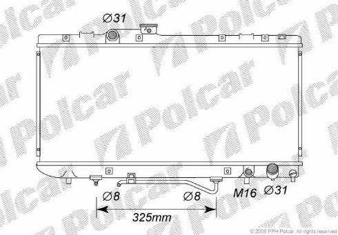 Polcar 8121082K - Radiators, Motora dzesēšanas sistēma autodraugiem.lv