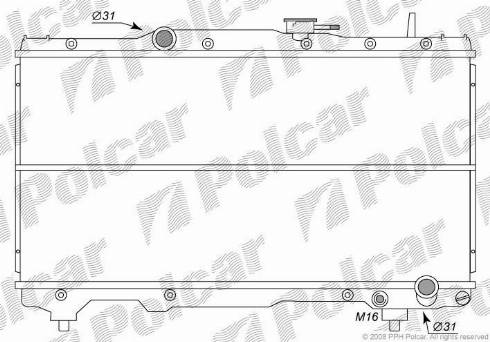 Polcar 812208-2 - Radiators, Motora dzesēšanas sistēma autodraugiem.lv