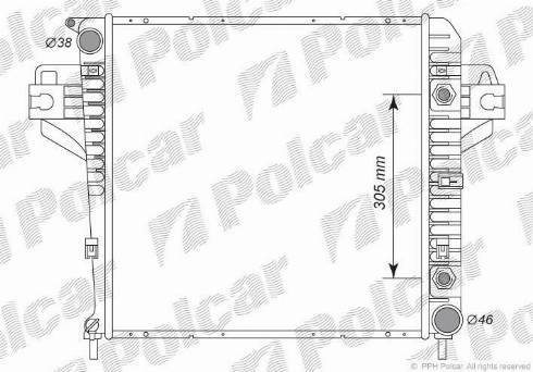 Polcar 3410081K - Radiators, Motora dzesēšanas sistēma autodraugiem.lv