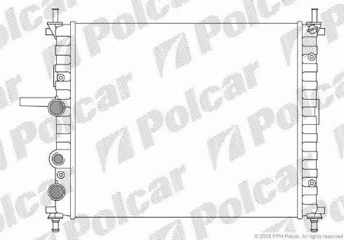 Polcar 301808-9 - Radiators, Motora dzesēšanas sistēma autodraugiem.lv