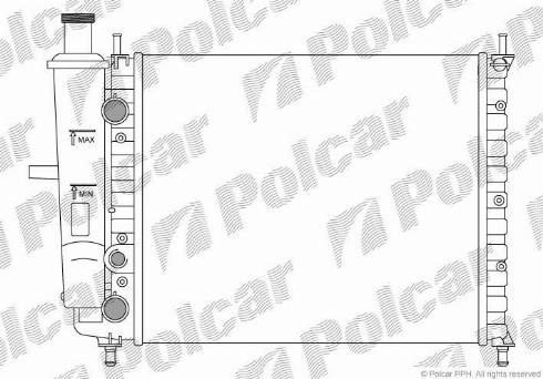 Polcar 301808A1 - Radiators, Motora dzesēšanas sistēma autodraugiem.lv