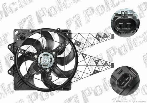 Polcar 303123W2 - Ventilators, Motora dzesēšanas sistēma autodraugiem.lv