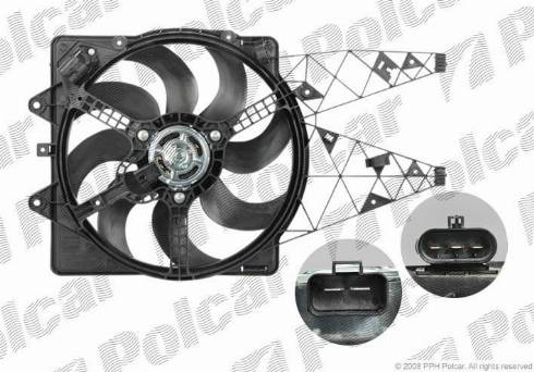 Polcar 302423W4 - Ventilators, Motora dzesēšanas sistēma autodraugiem.lv