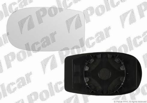 Polcar 3022543M - Spoguļstikls, Ārējais atpakaļskata spogulis autodraugiem.lv