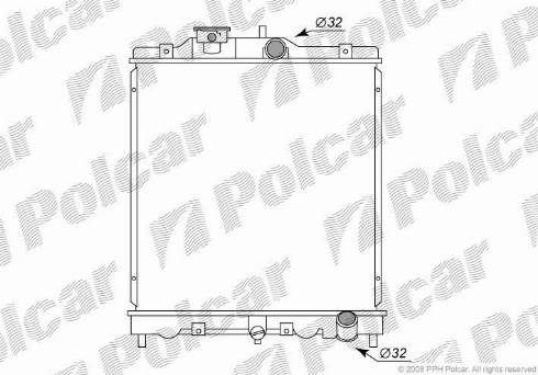 Polcar 3807084K - Radiators, Motora dzesēšanas sistēma autodraugiem.lv