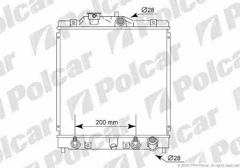 Polcar 380708-5 - Radiators, Motora dzesēšanas sistēma autodraugiem.lv