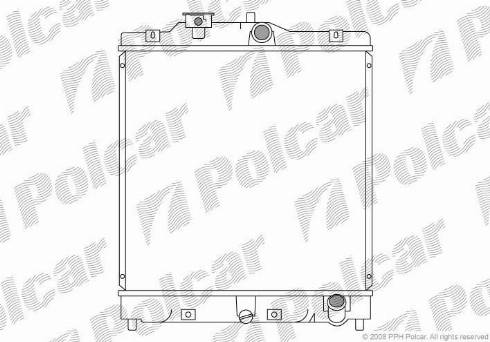 Polcar 380708-6 - Radiators, Motora dzesēšanas sistēma autodraugiem.lv