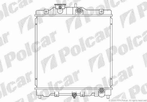 Polcar 3807081K - Radiators, Motora dzesēšanas sistēma autodraugiem.lv