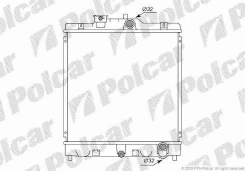 Polcar 3807088K - Radiators, Motora dzesēšanas sistēma autodraugiem.lv