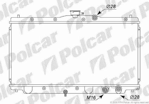 Polcar 3816082K - Radiators, Motora dzesēšanas sistēma autodraugiem.lv