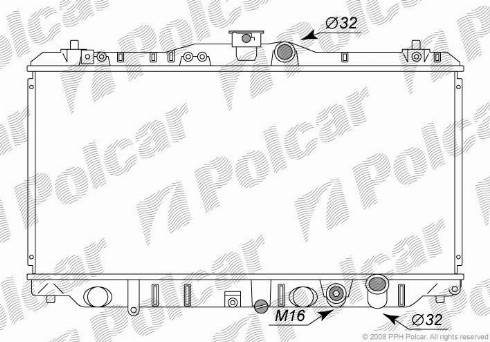 Polcar 3820081K - Radiators, Motora dzesēšanas sistēma autodraugiem.lv