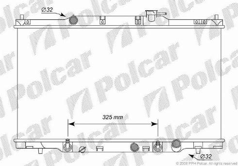 Polcar 3876082K - Radiators, Motora dzesēšanas sistēma autodraugiem.lv