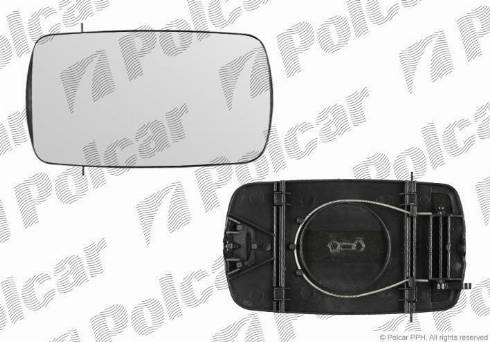 Polcar 320955-E - Spoguļstikls, Ārējais atpakaļskata spogulis autodraugiem.lv