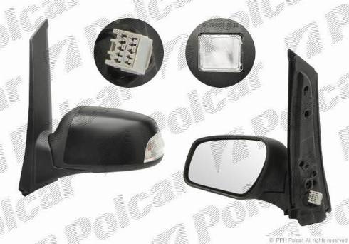 Polcar 3235515M - Ārējais atpakaļskata spogulis autodraugiem.lv
