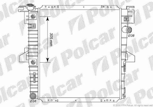 Polcar 3270083K - Radiators, Motora dzesēšanas sistēma autodraugiem.lv