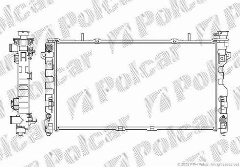 Polcar 2420085K - Radiators, Motora dzesēšanas sistēma autodraugiem.lv