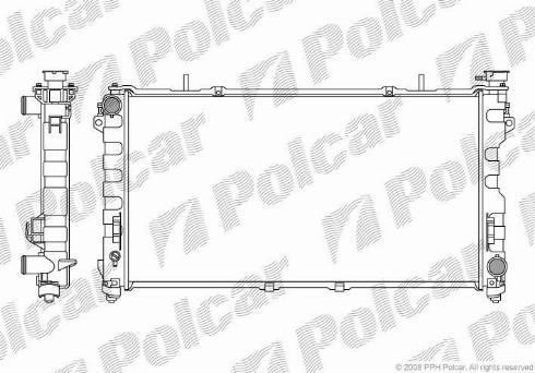 Polcar 2420082K - Radiators, Motora dzesēšanas sistēma autodraugiem.lv