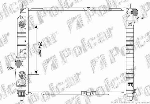 Polcar 250008-1 - Radiators, Motora dzesēšanas sistēma autodraugiem.lv