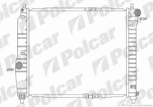 Polcar 250008 - Radiators, Motora dzesēšanas sistēma autodraugiem.lv