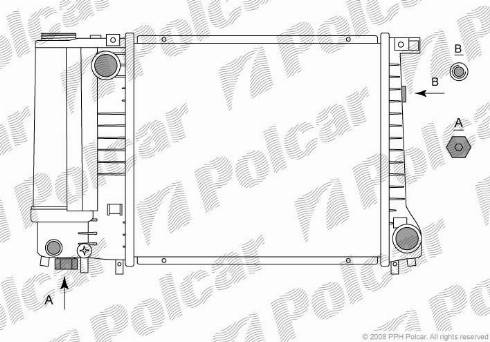 Polcar 200508-5 - Radiators, Motora dzesēšanas sistēma autodraugiem.lv
