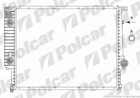 Polcar 200508-0 - Radiators, Motora dzesēšanas sistēma autodraugiem.lv