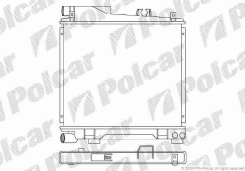 Polcar 200508-3 - Radiators, Motora dzesēšanas sistēma autodraugiem.lv