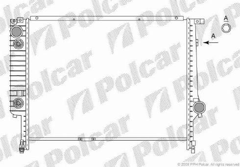 Polcar 2007084X - Radiators, Motora dzesēšanas sistēma autodraugiem.lv