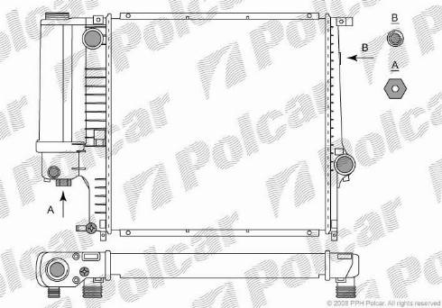 Polcar 2007082X - Radiators, Motora dzesēšanas sistēma autodraugiem.lv