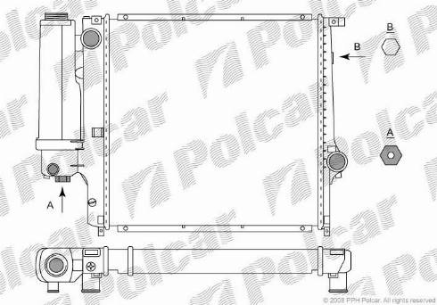 Polcar 200708-2 - Radiators, Motora dzesēšanas sistēma autodraugiem.lv