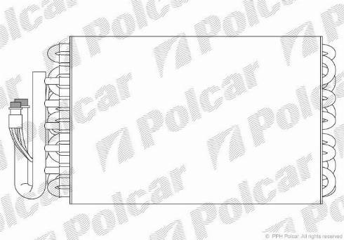 Polcar 2007P8-1 - Iztvaikotājs, Gaisa kondicionēšanas sistēma autodraugiem.lv