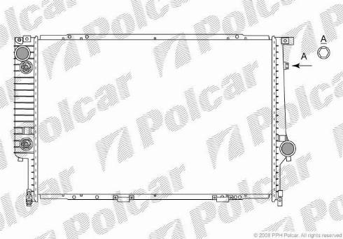 Polcar 201508-0 - Radiators, Motora dzesēšanas sistēma autodraugiem.lv