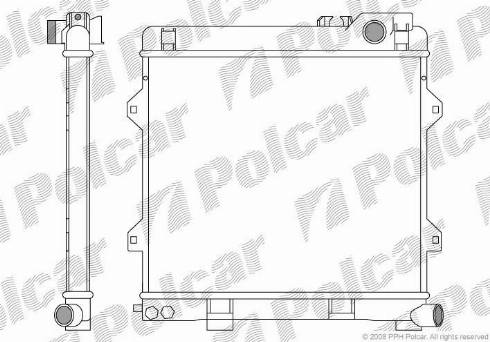 Polcar 201308-3 - Radiators, Motora dzesēšanas sistēma autodraugiem.lv